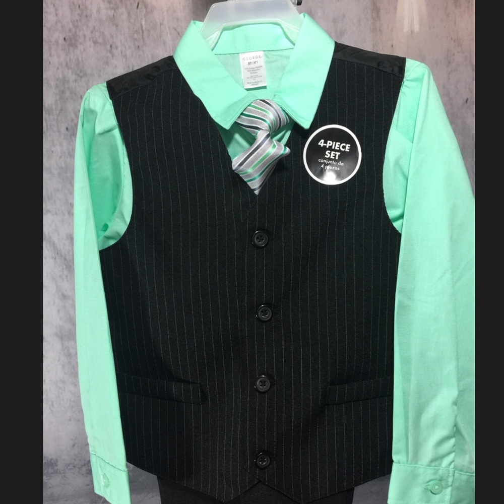 Boys 4 Piece Vest/ Suit Set